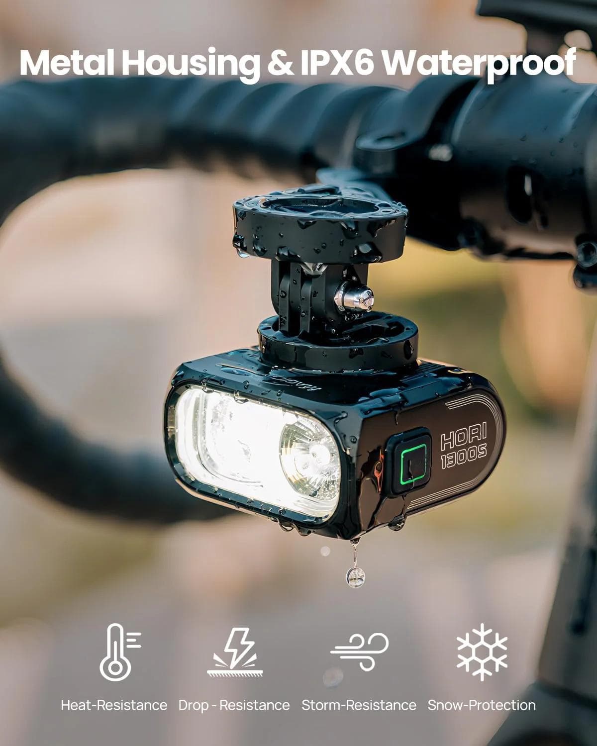 HORI 1300S DUO OPTICS SYSTEM BIKE LIGHT