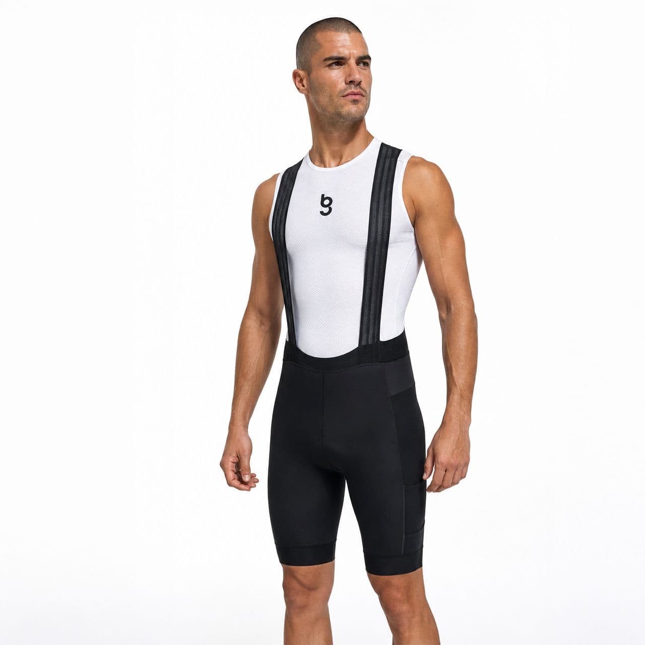 Pinnacle Velocity Men's Cargo Bib Shorts Black