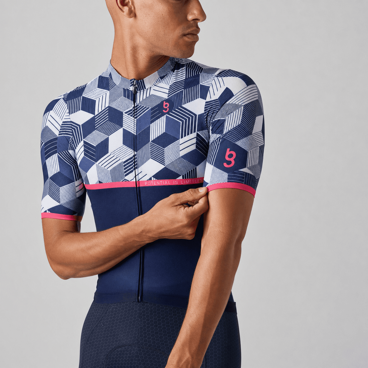 Pinnacle Tribal Men's Short Sleeves Jersey Blue