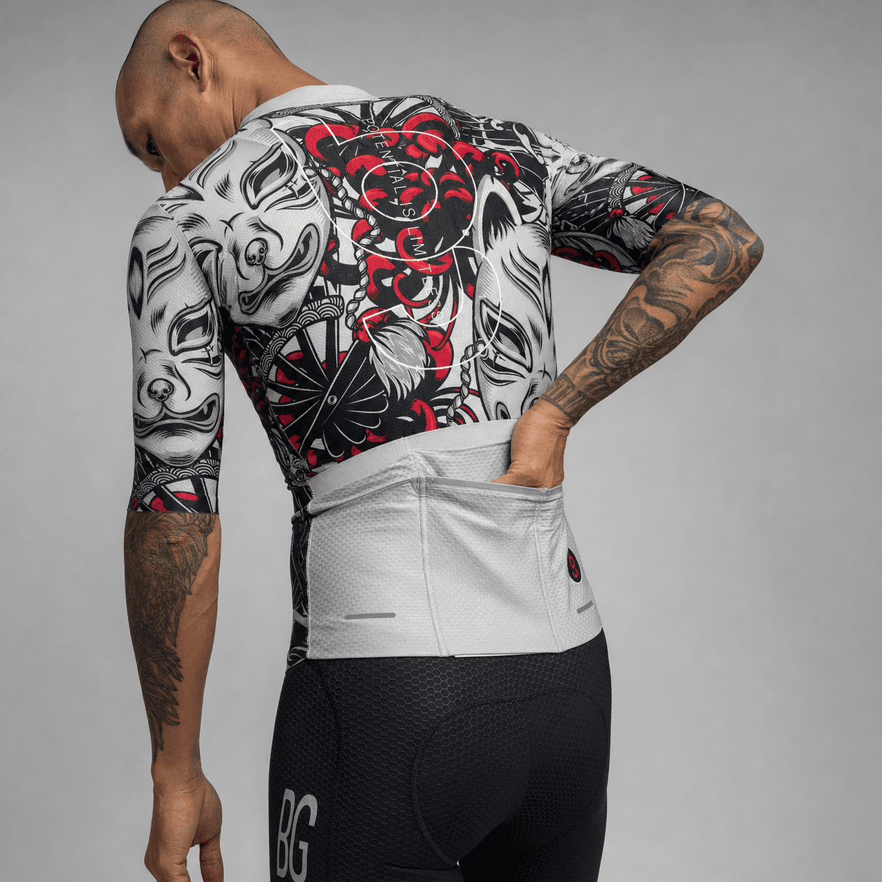 Pinnacle Neko No Akuma Men's Short Sleeves Jersey White/Ruby