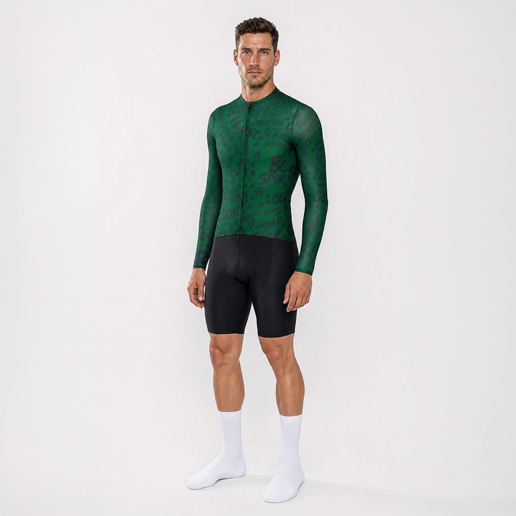 Essence Green Riot Summer Men Long Sleeves Jersey
