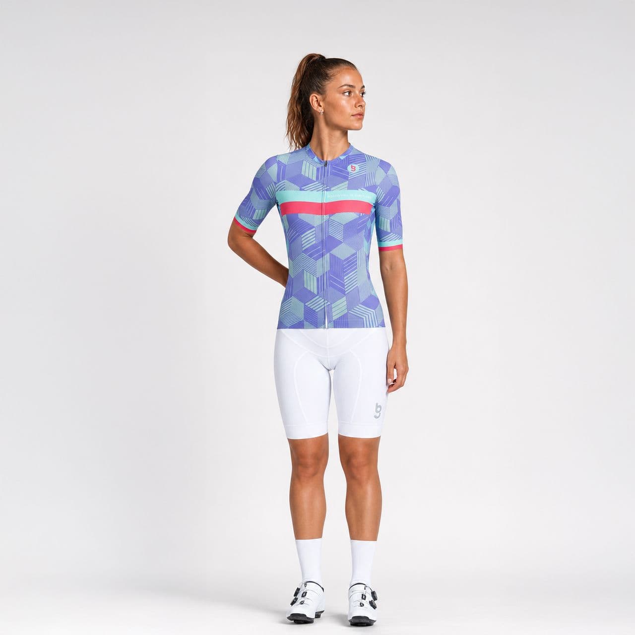 Pinnacle Totem Lilac Women's Short Sleeves Jersey Red